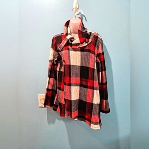 PLAID KNIT SWEATER